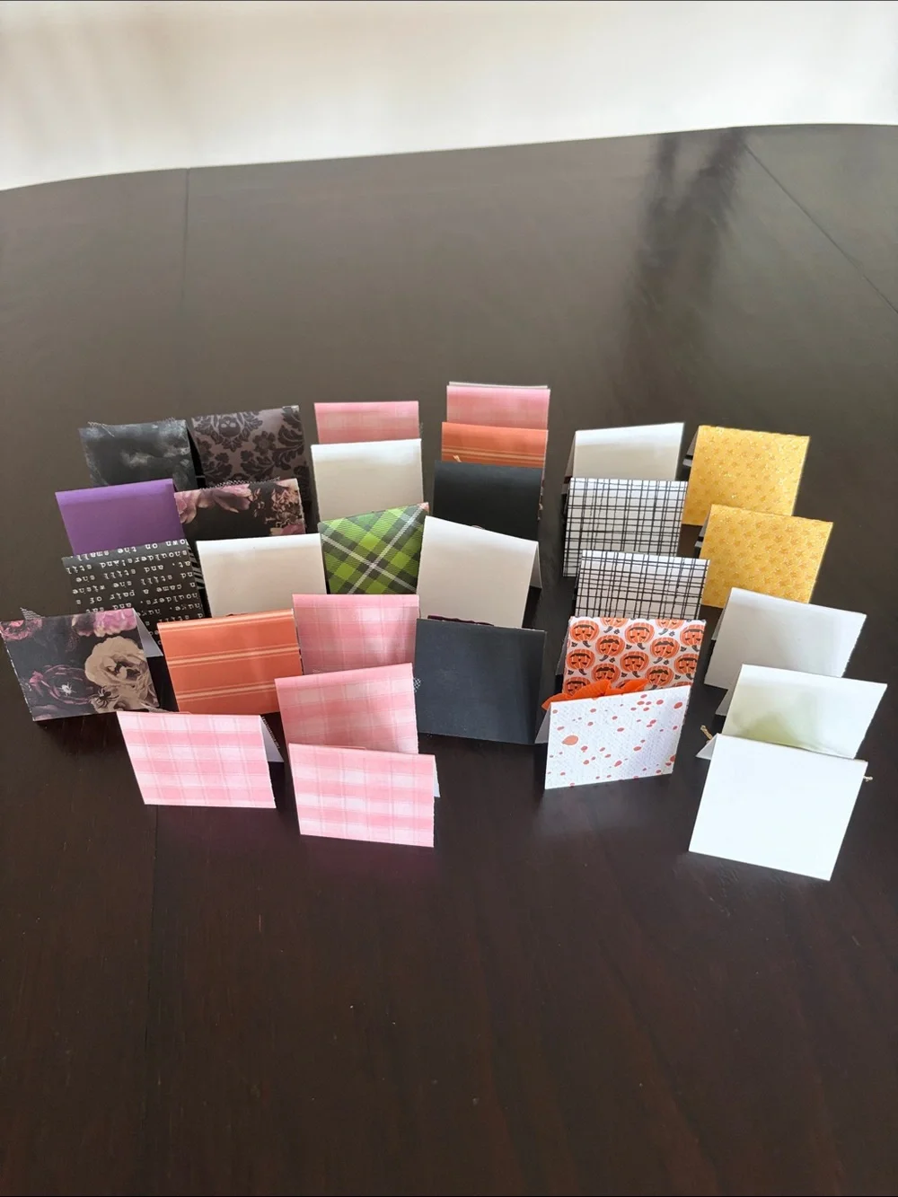 New Handmade Halloween Mini Foldable Surprise Cards - Set of 30, Colorful 2 x 2